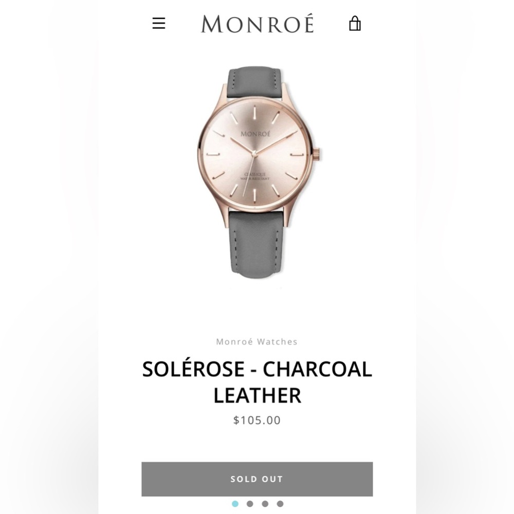 Monroé rose gold watch